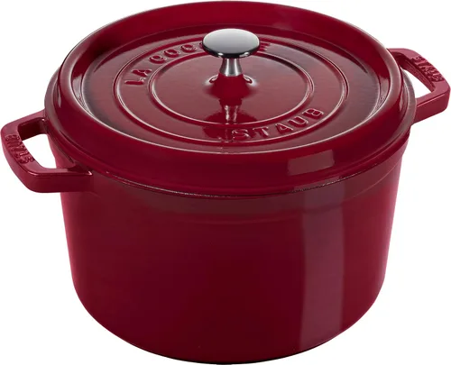 Vista 32 de Staub - Olla redonda de hierro fundido de 2.75 cuartos, color trufa blanca, fabricada en Francia