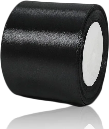 Vista 182 de Cinta de Satén Beige de Color Sólido, 1-1/2 Pulgadas x 25 Yardas, Cinta de Satén de Tela para Envolver Regalos, Manualidades, Hacer Lazos