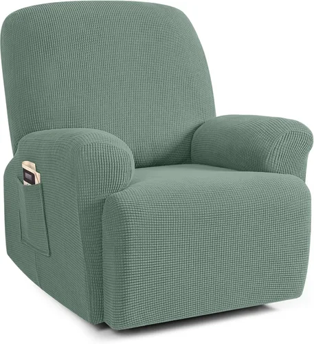 Vista 31 de TAOCOCO Funda reclinable de 4 piezas, funda elástica para sofá reclinable de 4 piezas, funda reclinable con 1 asiento, protector de sofá suave
