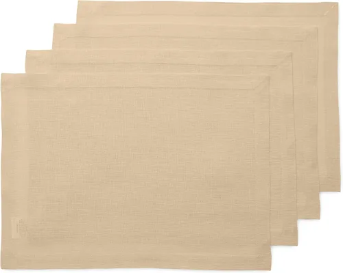 Vista 30 de Solino Home Juego de 4 manteles individuales blancos de 100 % lino puro de 14 x 14 pulgadas para invierno, San Valentín, primavera, Pascua, Fete