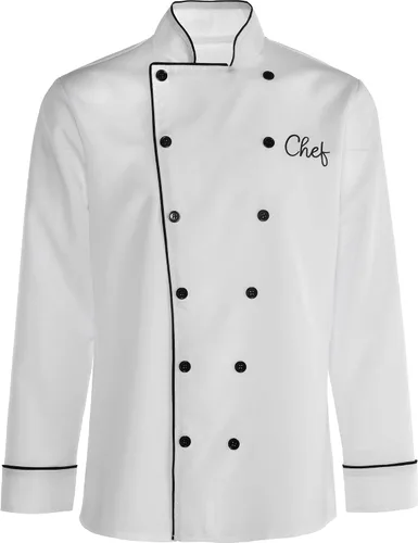 Vista 2 de Master Chef Kit para adultos, disfraz de Halloween, talla única, con sombrero y batidor