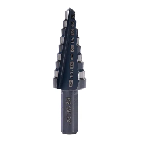Vista 8 de Broca escalonada M2 HSS de 1/4 a 1-1/8 pulgadas, Unibit para cortar acero inoxidable, metal, madera y plástico