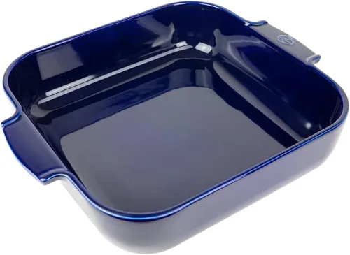 Vista 4 de Peugeot - Appolia Plato cuadrado para horno - Panadero de cerámica con asas - Azul, 9 x 2.5 pulgadas