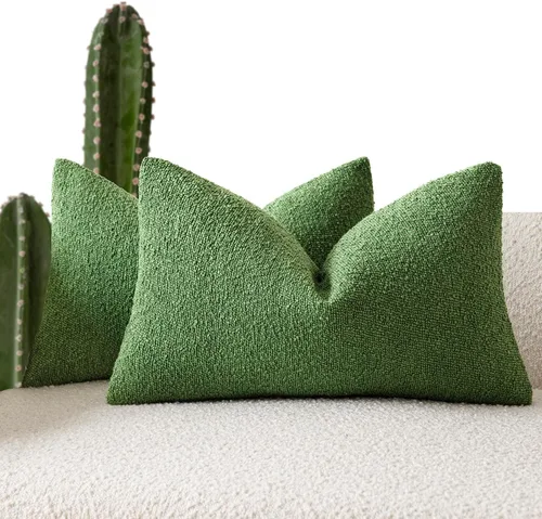 Vista 71 de Foindtower - Juego de 2 fundas decorativas de textura de bucle, fundas de almohada acentuadas, fundas de cojín sólidas, neutrales, para sofá, silla