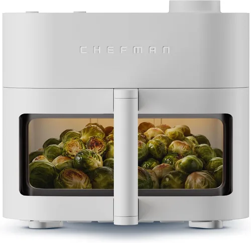 Vista 11 de Chefman Freidora de aire Crispinator 7 en 1 con capacidad de 8 cuartos de galón, temperatura máxima de 450 °F y tecnología TurboFry Pro