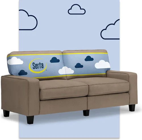 Vista 47 de Serta Palisades Sofás Tapizados para Sala, Sofá de Diseño Moderno, Tela, Beige