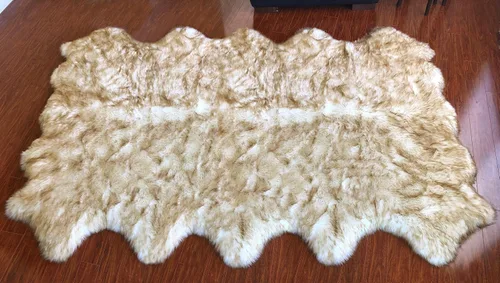 Vista 32 de LAMBZY Alfombra de piel de oveja auténtica, parte inferior gruesa y fuerte, fácilmente lavable, resistente a las manchas, perfecta para sala