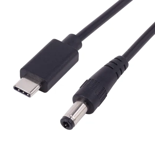 Vista 2 de [Paquete de 2 unidades de 0.8 ft USB 3.1 tipo C USB-C macho a CC 5.5X2.0.197 in macho Power Jack Extensión Cable adaptador de cable de carga
