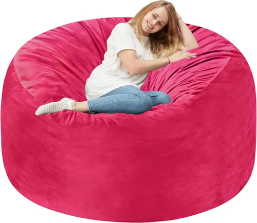 Vista 9 de Homguava - Sillón puff de 3 pies Sillón estilo puff grande de 3 pulgadas con relleno de espuma viscoelástica, sofá suave con funda de terciopelo