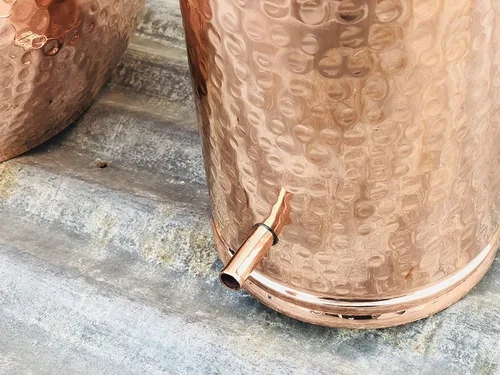 Vista 6 de Alambique alambique alambique de cobre puro de 5 galones para whisky, aceites esenciales de alcohol ilegal por Copperholic