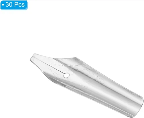 Vista 3 de PATIKIL Pluma estilográfica de repuesto de 0.079 pulgadas de ancho, paquete de 30 puntas de caligrafía de acero inoxidable 304 para dibujar