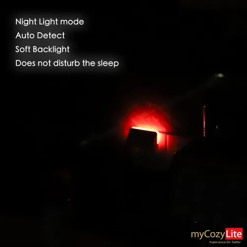 Vista 8 de Luz nocturna LED roja, sensor de atardecer a amanecer, modo de iluminación doble, luz guía y luz de sueño, interruptor de encendido y apagado, luz