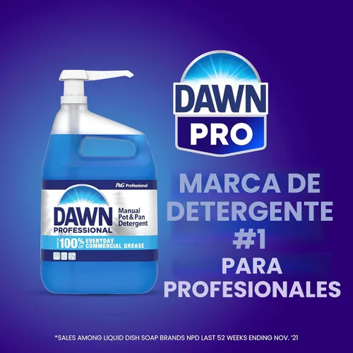 Vista 7 de Dawn Professional Detergente Jabón Lavavajillas Manual de Servicio Pesado para Ollas y Sartenes, 1 Galón (Caja de 2)