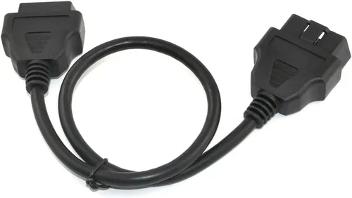Vista 2 de Cable divisor OBD II OBD2 de 1.64 pies/19.7 in, cable de extensión macho OBDii de 16 pines a hembra,Adaptador de cable extensor de diagnóstico
