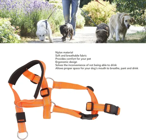 Vista 3 de TOPINCN Collar para la cabeza, cabestro de cabeza de perro con correa de seguridad, material de nailon con hebilla de metal, arnés para la cabeza