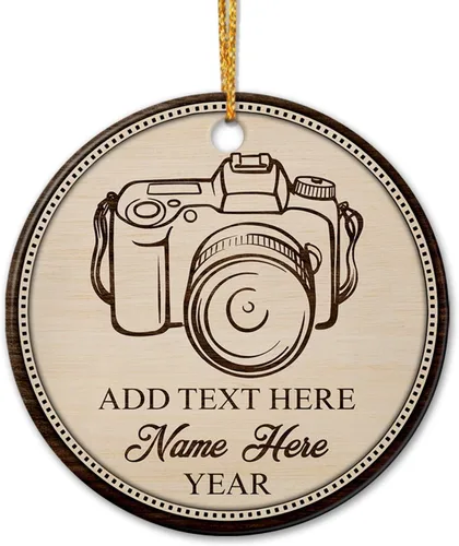 Vista 16 de Adorno de cerámica personalizado de asistente principal, adornos de Navidad del mejor asistente del mundo, texto personalizado, año y nombre de Papá
