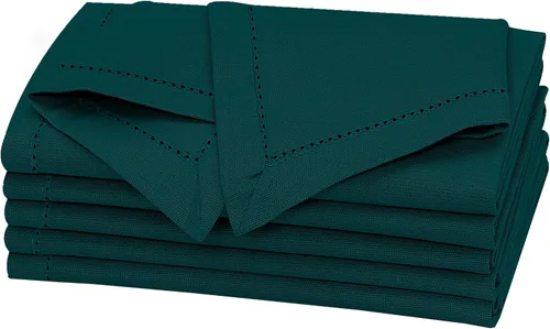 Vista 25 de Ruvanti Juego de 6 Servilletas de Lino, Servilletas de Tela de 18x18 pulgadas, Servilletas de Tela de Mezcla de Algodón y Lino Lavables, Suaves Negro