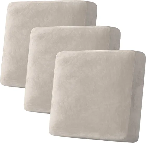 Vista 104 de H.VERSAILTEX Funda de cojín elástica de terciopelo para sofá, funda de cojín de felpa para cojines de silla, protector de muebles, cojín de asiento