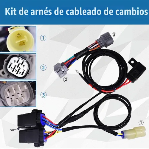 Vista 3 de Kit de arnés de cableado de cambio para Honda Rancher 350 ES Te Fe 2000-2006 Sensor de ángulo de derivación del motor de cambio de arnés