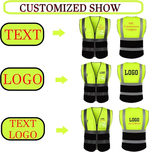Vista 3 de Personalized High Reflective Safety Vest Custom Hi Vis Safety Vest Men Women Construction Workwear Security Vest