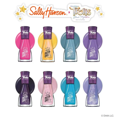 Vista 7 de Sally Hansen Colección de esmaltes de uñas Insta-Dri x Trolls - Here We Go Again! - 0.31 onzas líquidas 136 - ¡Aquí vamos de nuevo!