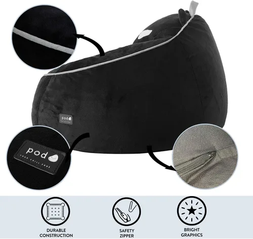 Vista 5 de Batman Hillside by Pod - Cómodo puf para niños, tela duradera, ideal para salas de juegos y dormitorios