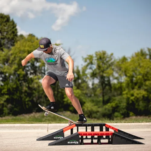 Vista 2 de Mini EZ-Link - Juego de rampas para patineta, scooters, BMX, coches RC, elevar al aire libre