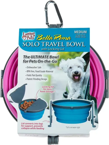 Vista 14 de Loving Pets Bella Roma - Cuencos plegables para perros, cuencos de silicona para perros, cuenco plegable, artículos esenciales para cachorros