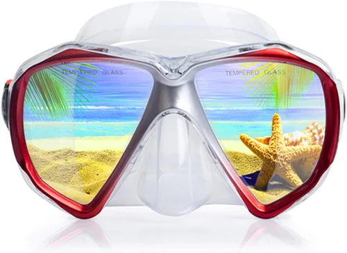 Vista 12 de Máscara de buceo panorámica HD para natación, gafas de buceo antivaho, máscara de buceo de vidrio templado, gafas de natación para adultos y jóvenes