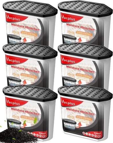 Vista 12 de Vacplus Absorbedor de humedad, 10.5 onzas, fuerte absorción, carbón