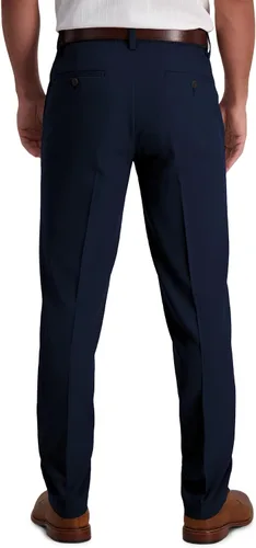 Vista 3 de HAGGAR Pantalón Cool 18 Pro Slim Fit Flat Front para hombre, Cabina Cobalto