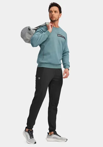 Vista 6 de G Gradual Pantalones deportivos para hombre con bolsillos con cremallera, elásticos, cónicos, pantalones deportivos para hombre, entrenamiento