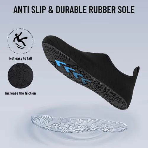 Vista 3 de Calcetines acuáticos, zapatos de agua para playa, calcetines de yoga descalzos de secado rápido para surf, piscina, natación, zapatos para mujeres