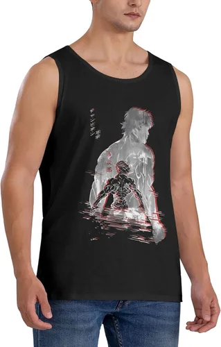 Vista 7 de Anime Baki The Grappler Baki Hanma Camiseta sin mangas de verano para hombre, camiseta casual para correr, entrenamiento, chaleco deportivo