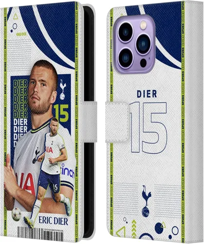 Vista 75 de Head Case Designs Officially Licensed Tottenham Hotspur F.C. Cristian Romero 2022/23 First Team Leather Wallet Case Compatible with Apple iPhone 11