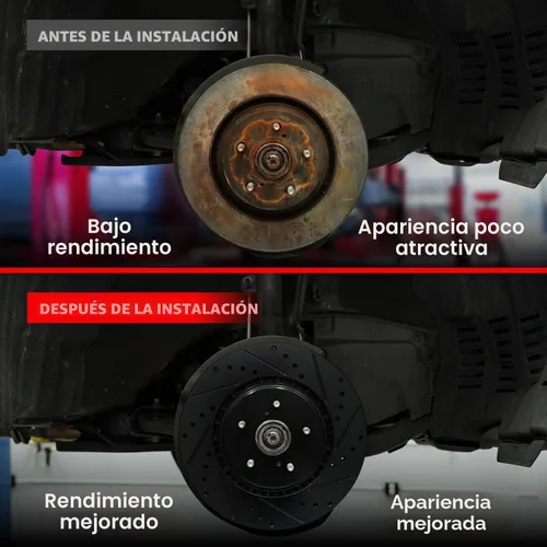 Vista 7 de R1 Concepts Kit de frenos delanteros y traseros para Jeep Wrangler 2007-2018