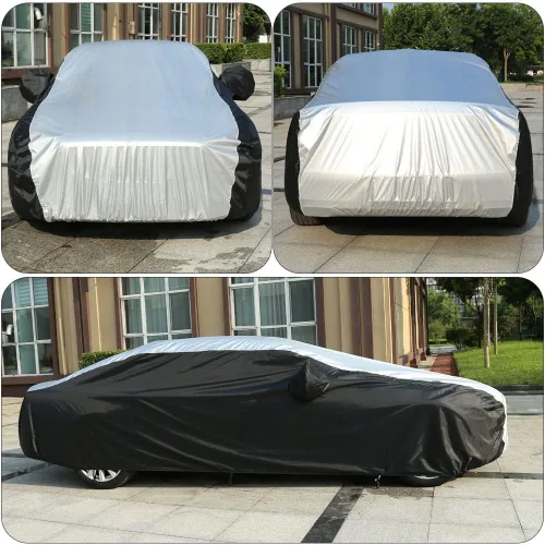 Vista 9 de Coverado Funda para Automóvil Impermeable para Todo Tipo de Clima, Fundas Exteriores Completas Ligeras 210D, Protección contra Nieve, Viento, Sol