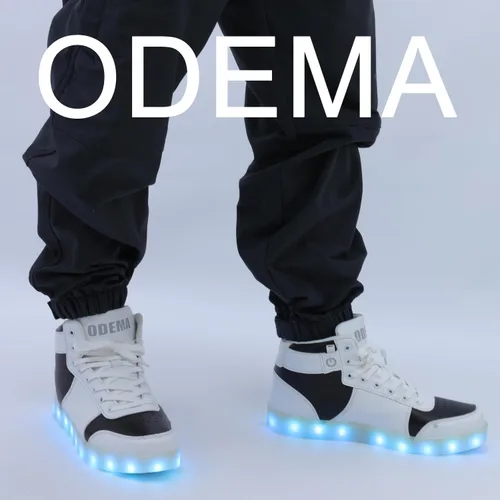 Vista 3 de Odema V3 - Zapatos deportivos con luz de carga USB, zapatillas de deporte LED para bailar
