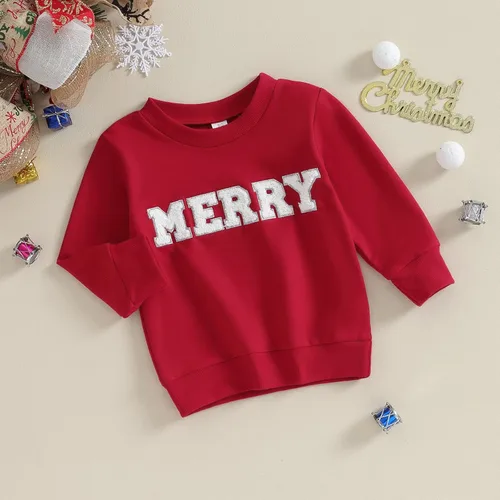 Vista 76 de YINGISFITM Sudadera de manga larga con cuello redondo para bebé, niña, niño, Navidad, suéter de manga larga, ropa de otoño