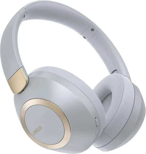 Vista 7 de LORELEI B-C6 - Auriculares inalámbricos sobre la oreja, auriculares Bluetooth plegables y ligeros de 50 horas de reproducción, graves profundos