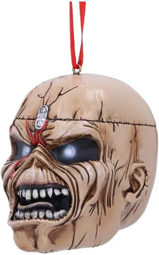 Vista 2 de Nemesis Now Trooper Eddie - Adorno colgante de 3.0 in, resina, beige, mercancía con licencia oficial, coleccionable, fundido en resina más fina