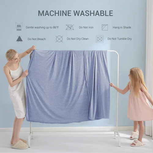 Vista 49 de Marchpower - Manta de enfriamiento para niños que duermen con calor, manta de lana fresca Arc-Chill con diseño de doble cara, fibra de enfriamiento