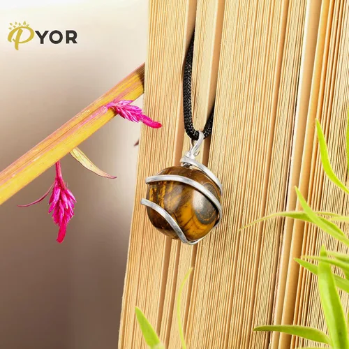 Vista 41 de PYOR Collar con colgante curativo de Reiki de cristal, gemas de buena suerte, prosperidad, riqueza, piedras preciosas naturales, collares de buena
