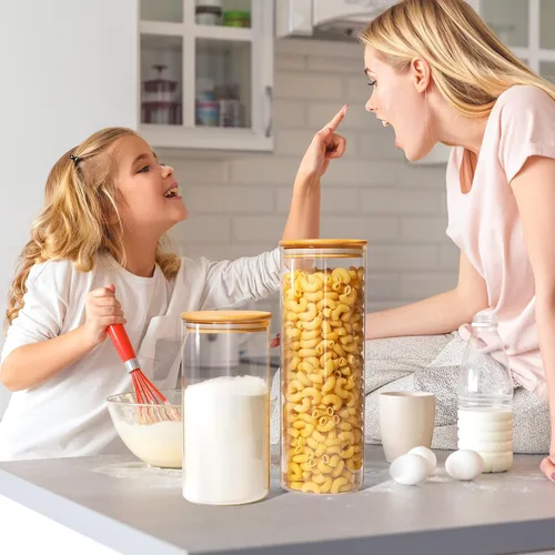 Vista 7 de Vtopmart Tarros de almacenamiento de alimentos de vidrio de 70 onzas