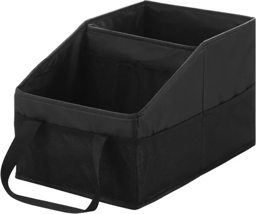 Vista 8 de Honeydak Organizador de asiento de pasajero, almacenamiento plegable para consola, asiento delantero/trasero con múltiples bolsillos, organizador
