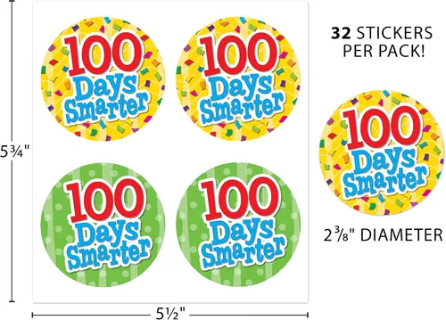 Vista 3 de Teacher Created Resources Insignias de desgaste 100 días más inteligentes
