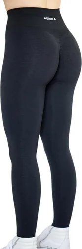 Vista 2 de AUROLA - Leggings de entrenamiento para mujer, diseño sin costuras, con control de abdomen, para gimnasio, acondicionamiento físico, pantalones