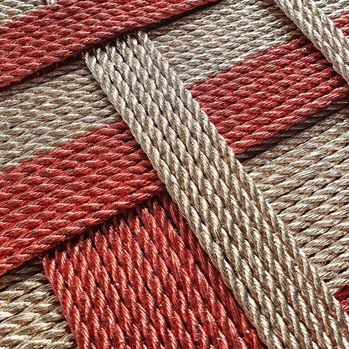 Vista 2 de Bobbiny Cuerda de macramé metálica de 0.118 in y 3 capas (champán) 55 yardas/165 pies