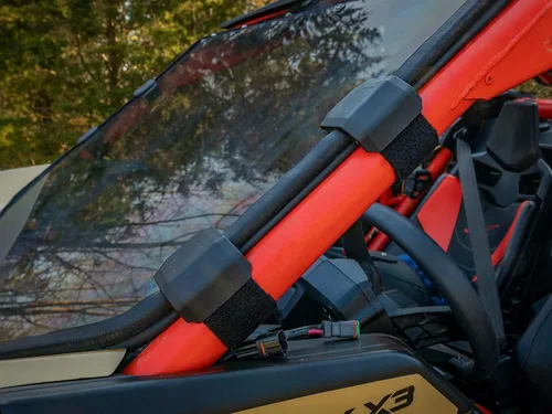 Vista 6 de SuperATV - Parabrisas completo para Can-Am Maverick X3 (Ver ajuste) Fabricado en EE. UU. Hecho de policarbonato ligeramente tintado y resistente