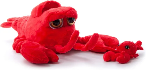 Vista 11 de The Petting Zoo Peluche de langosta para mamá y bebé, regalos para niños, animales del océano Pocketz, juguete de peluche de langosta de 15 pulgadas